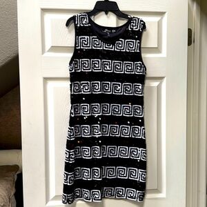 Bacci Black and White Sequin Dress
